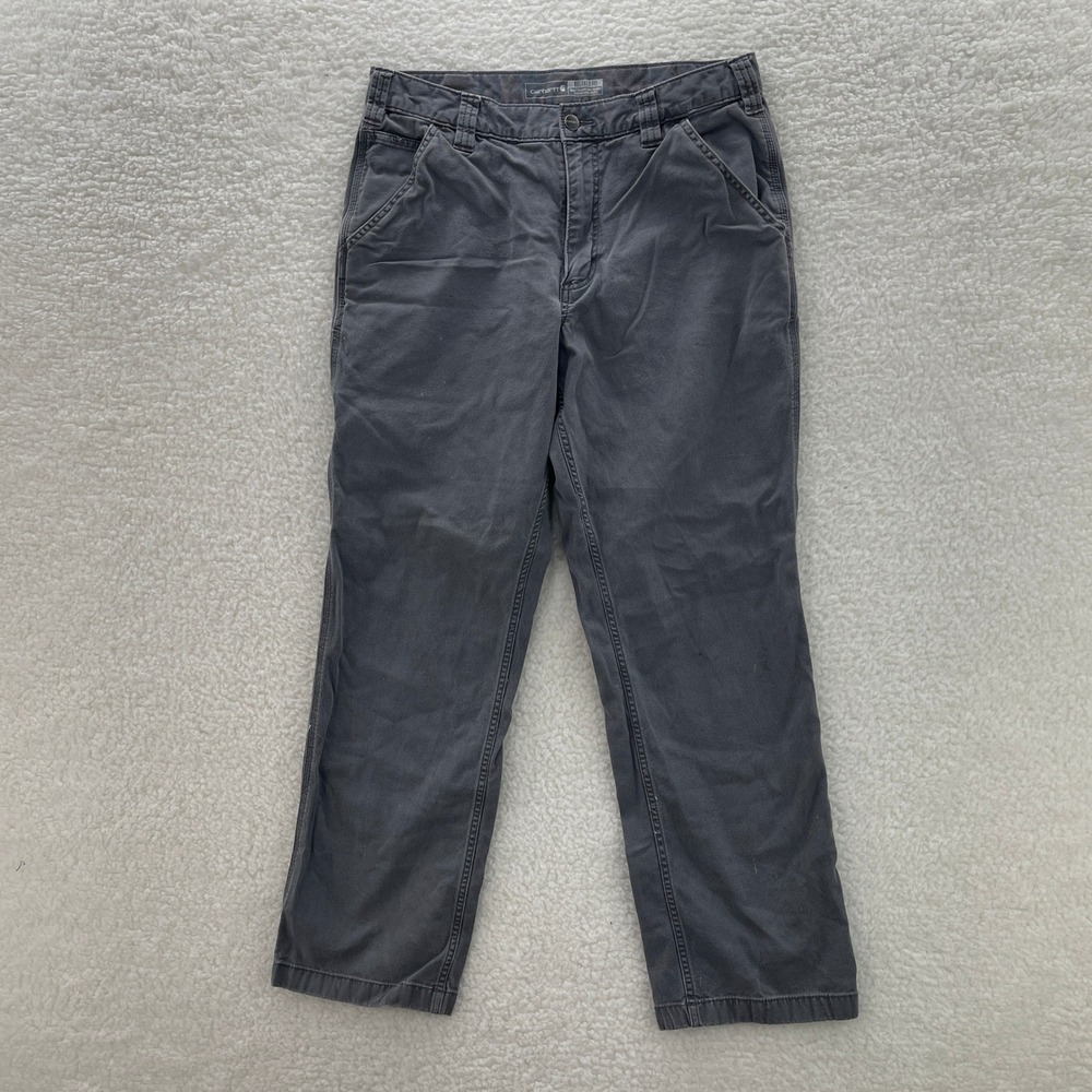 Carhartt Pants Mens 30x30* Gray BN2291 Rugged Flex Workwear Relaxed Fit Grunge